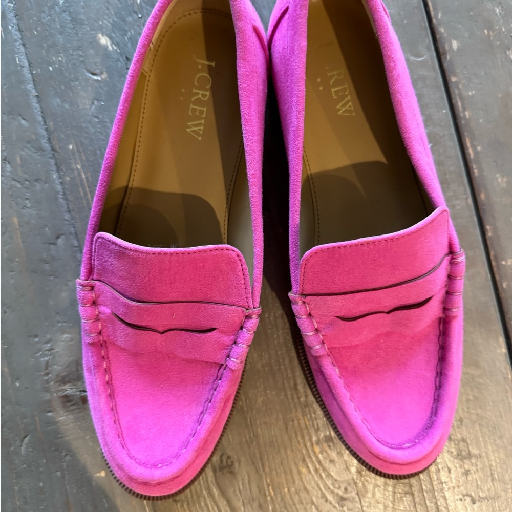 J. Crew Pink Suede Loafers